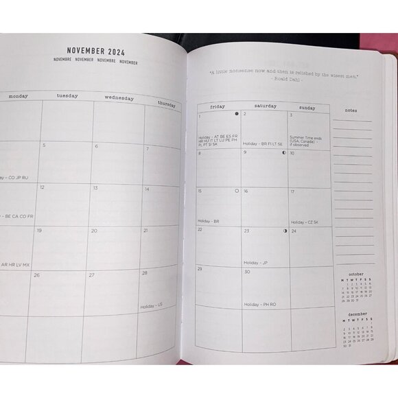 Leeds of London Weekly Planner 2024 Holidays Monthly Career Organizer British - Picture 7 of 11